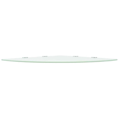 vidaXL Corner Shelves 2 pcs with Chrome Supports Glass White 45x45 cm