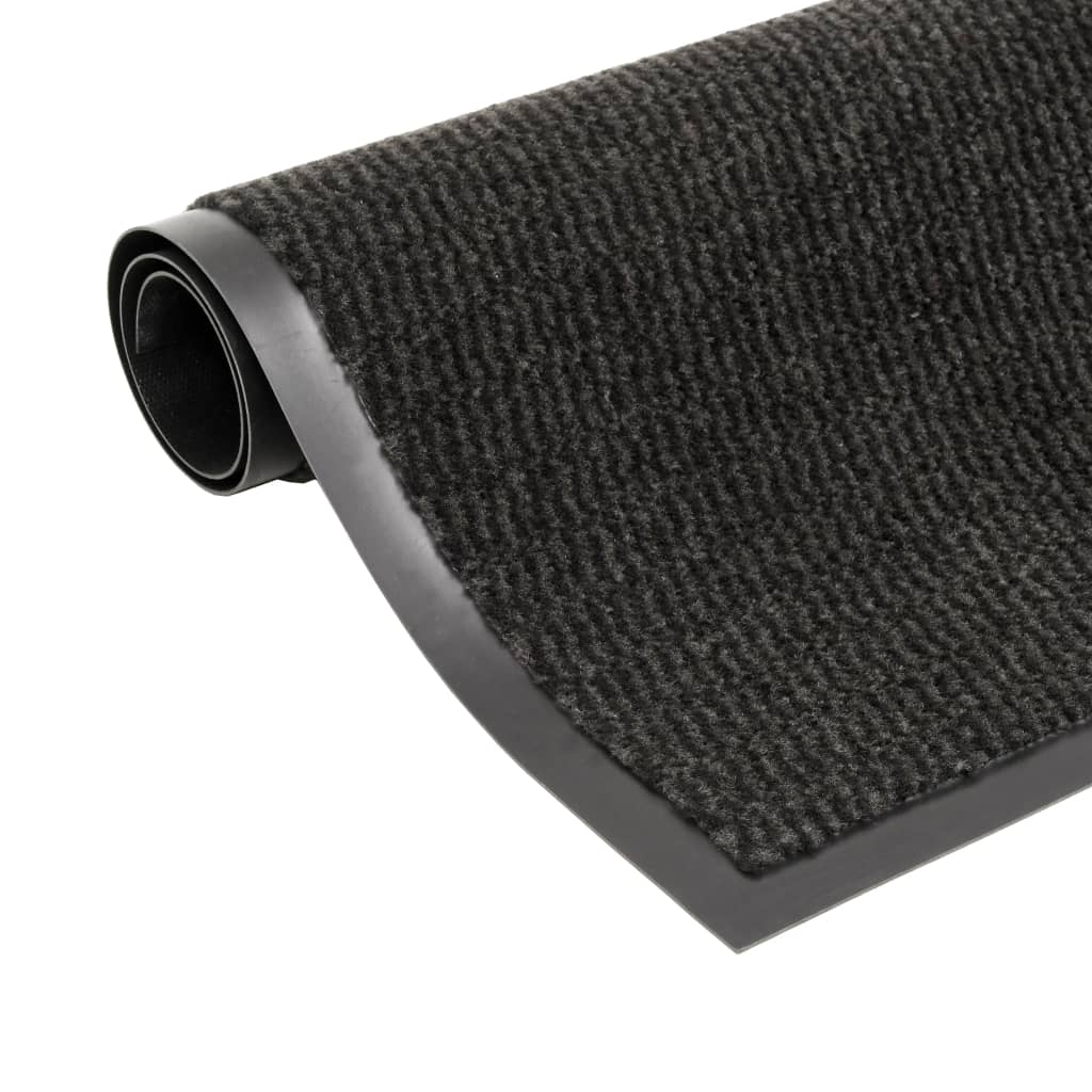 vidaXL Dust Control Mats 2 pcs Rectangular Tufted 120x180 cm Black