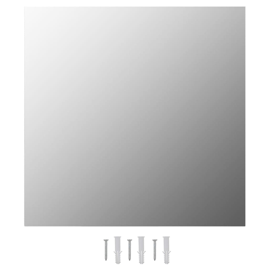 vidaXL Wall Mirrors 2 pcs 50x50 cm Square Glass
