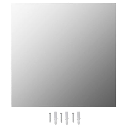 vidaXL Wall Mirrors 2 pcs 50x50 cm Square Glass