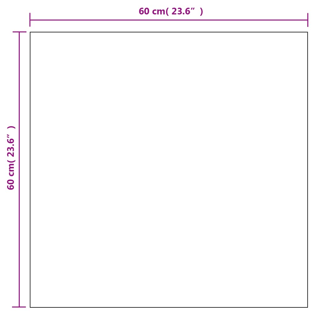 vidaXL Wall Mirrors 2 pcs 60x60 cm Square Glass
