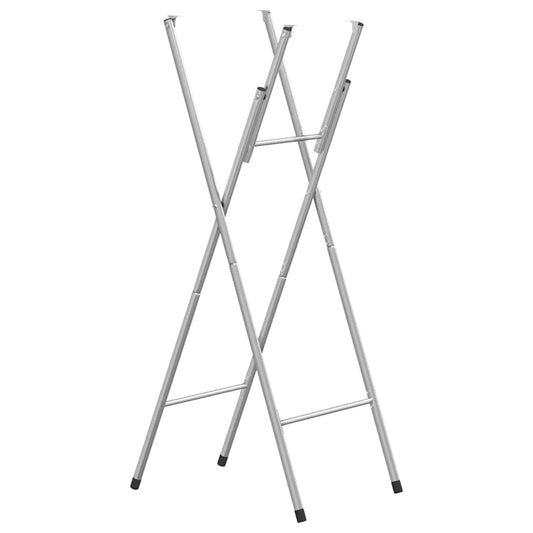 288464 vidaXL Folding Bar Table Legs Silver 45x53x108 cm Galvanised Steel