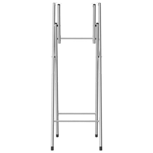 vidaXL Folding Bar Table Legs Silver 45x53x108 cm Galvanised Steel