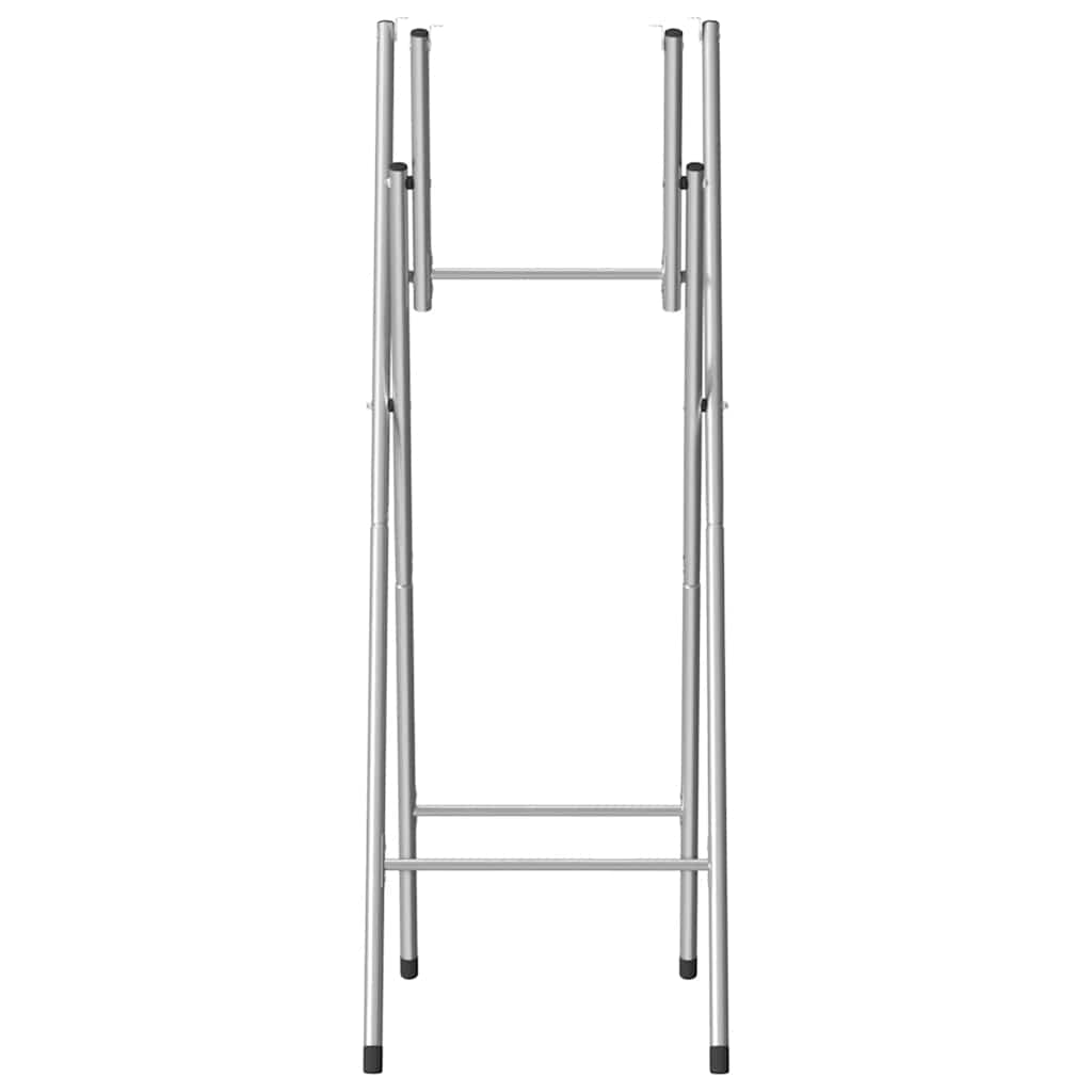 vidaXL Folding Bar Table Legs Silver 45x53x108 cm Galvanised Steel