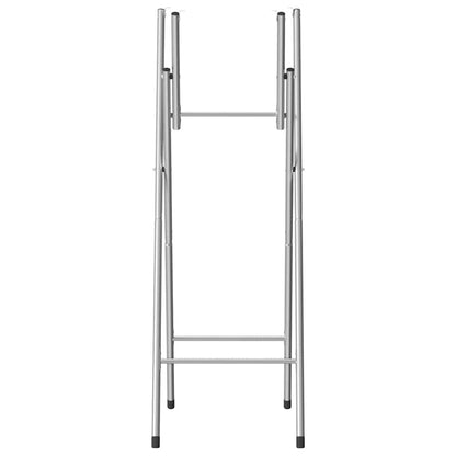 vidaXL Folding Bar Table Legs Silver 45x53x108 cm Galvanised Steel