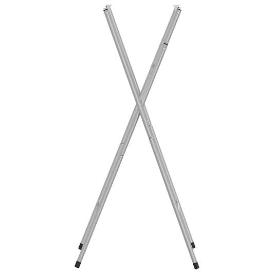 288464 vidaXL Folding Bar Table Legs Silver 45x53x108 cm Galvanised Steel