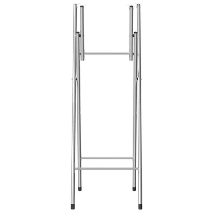 vidaXL Folding Bar Table Legs Silver 45x53x108 cm Galvanised Steel