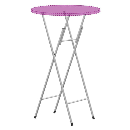288464 vidaXL Folding Bar Table Legs Silver 45x53x108 cm Galvanised Steel