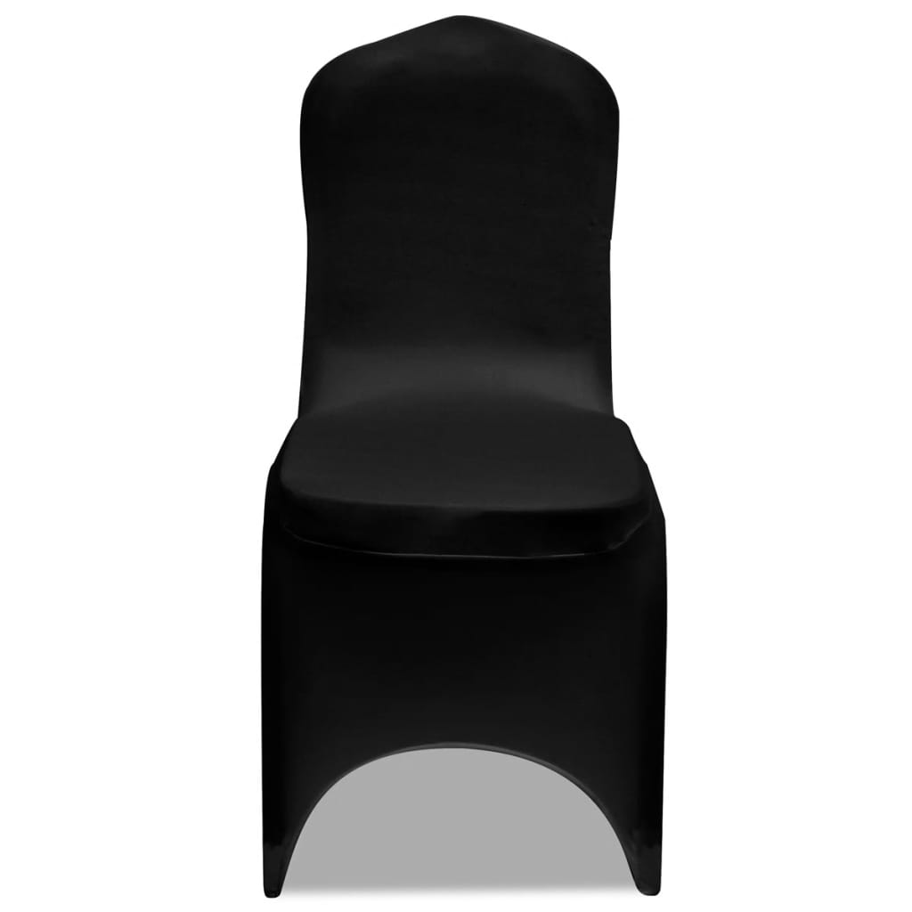 vidaXL Chair Cover Stretch Black 18 pcs
