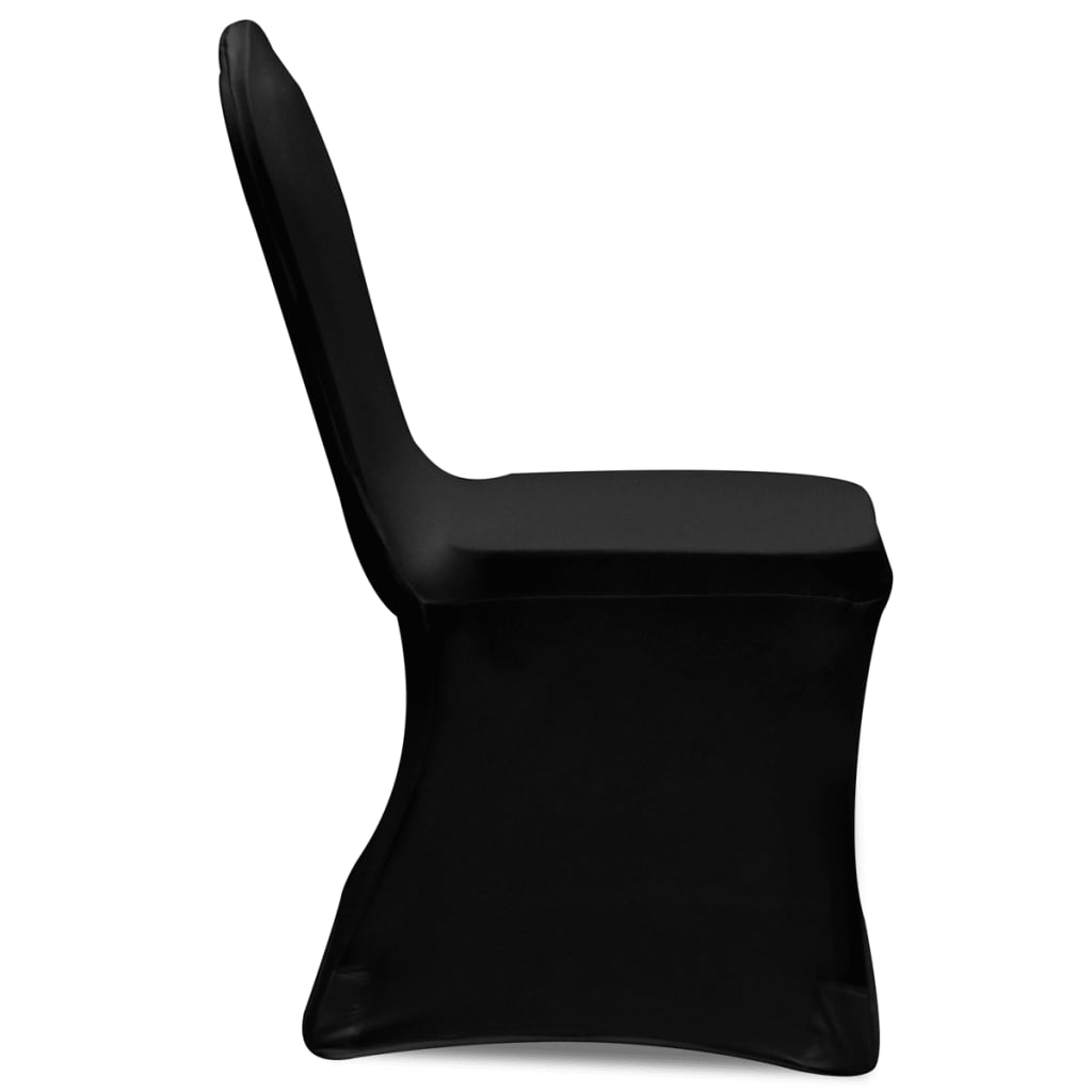 vidaXL Chair Cover Stretch Black 30 pcs