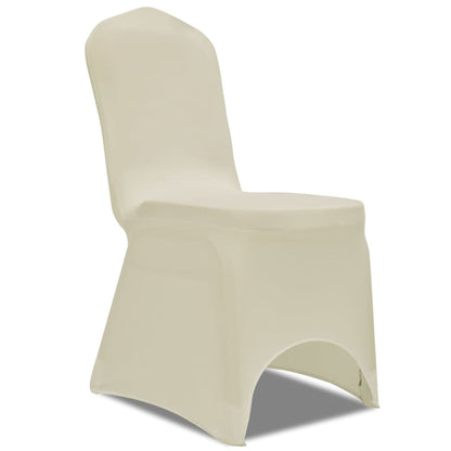 vidaXL Chair Cover Stretch Cream 24 pcs
