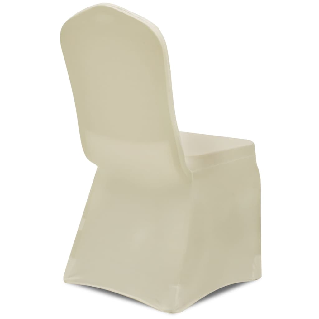 vidaXL Chair Cover Stretch Cream 30 pcs
