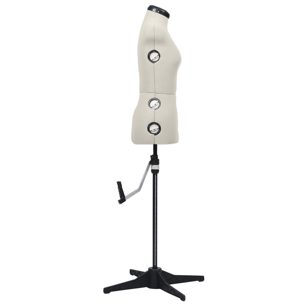vidaXL Dress Form | Cream and black | Polyester, ABS | S | Adjustable Armrests