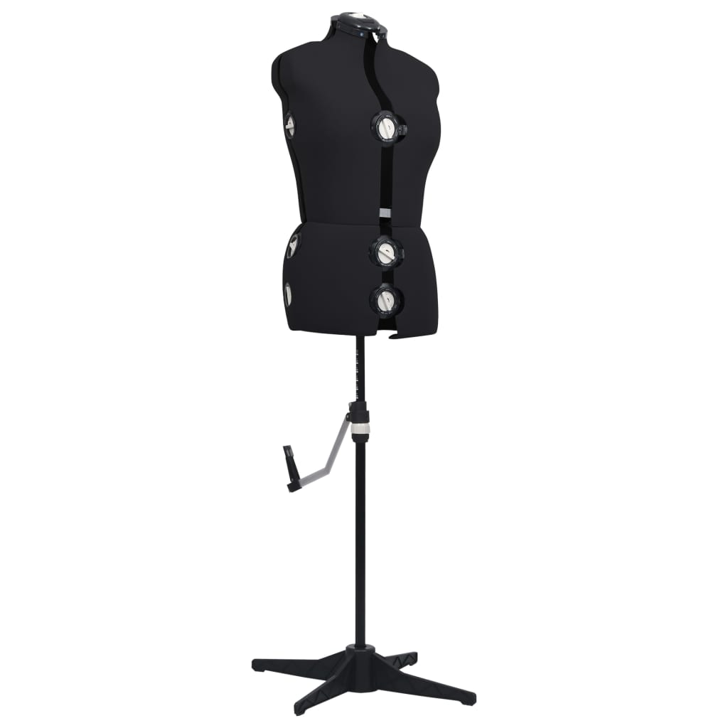 vidaXL Adjustable Dress Form Female Black M Size 40-46
