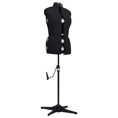 vidaXL Adjustable Dress Form Female Black M Size 40-46