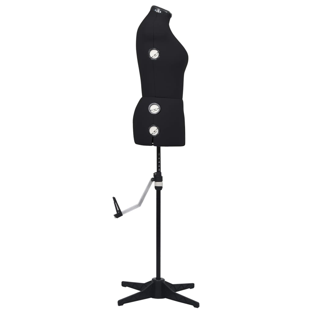 vidaXL Adjustable Dress Form Female Black M Size 40-46