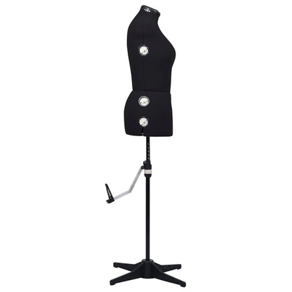 vidaXL Adjustable Dress Form Female Black M Size 40-46