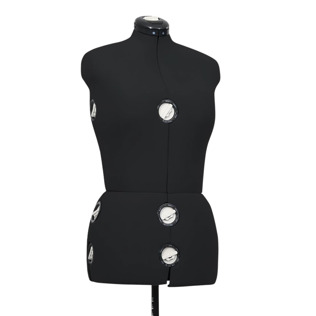 vidaXL Adjustable Dress Form Female Black M Size 40-46