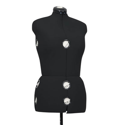 vidaXL Adjustable Dress Form Female Black M Size 40-46