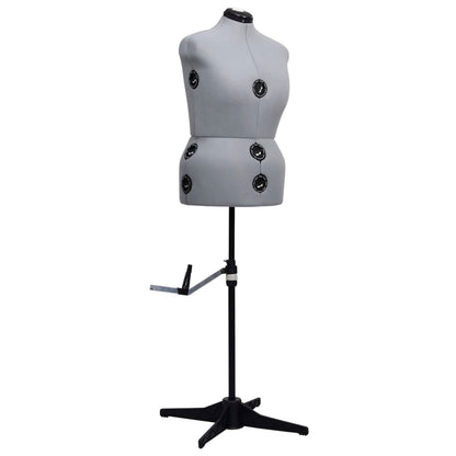 vidaXL Adjustable Dress Form Female Grey L Size 44-50