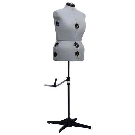 vidaXL Adjustable Dress Form Female Grey L Size 44-50
