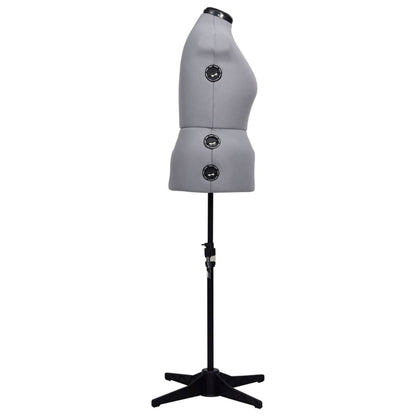 vidaXL Adjustable Dress Form Female Grey L Size 44-50