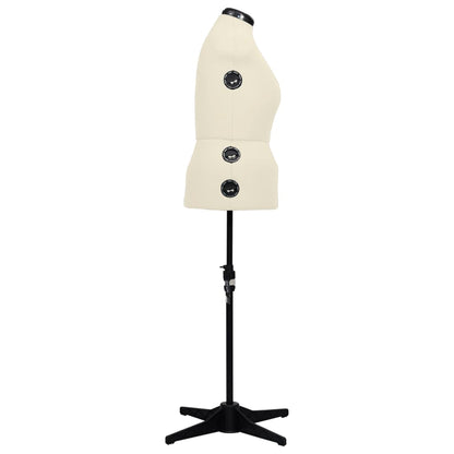 vidaXL Adjustable Dress Form Female Cream L Size 44-50