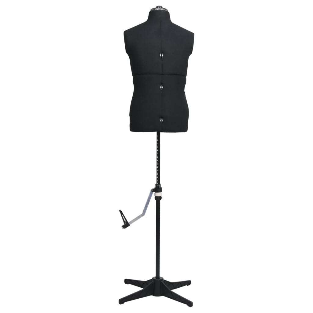 vidaXL Adjustable Dress Form Male Black Size 37-45