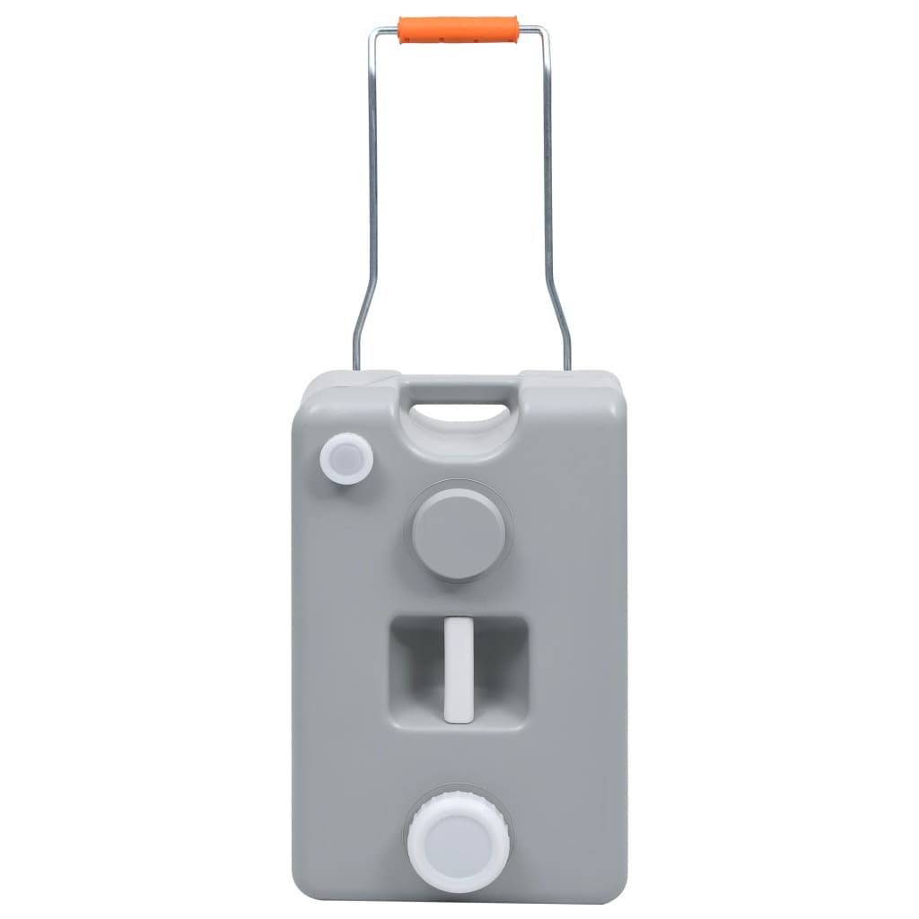 vidaXL Wheeled Water Tank for Camping 25 L Grey