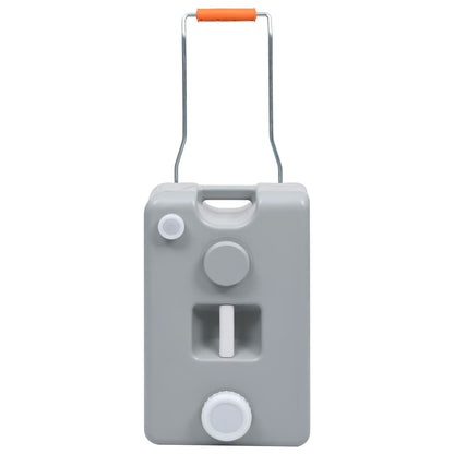 vidaXL Wheeled Water Tank for Camping 25 L Grey