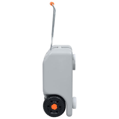 vidaXL Wheeled Water Tank for Camping 25 L Grey