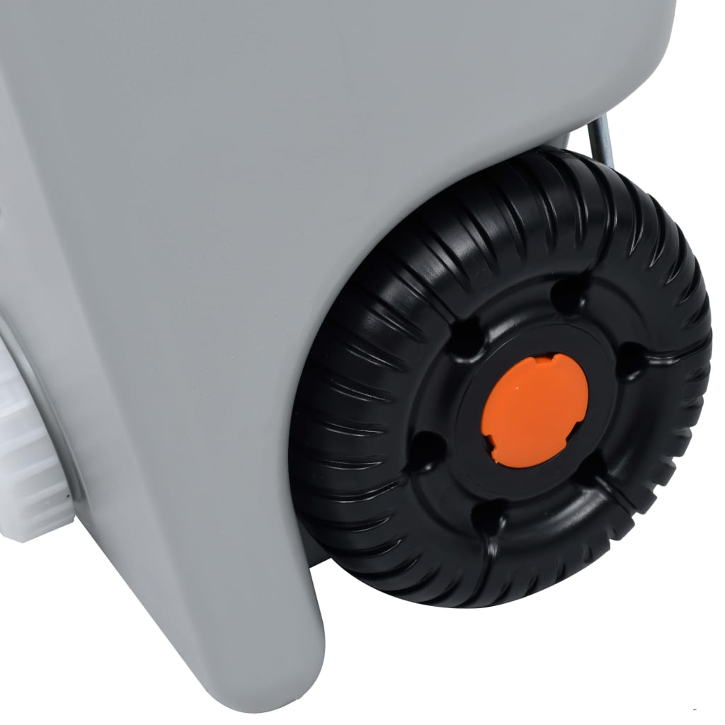 vidaXL Wheeled Water Tank for Camping 25 L Grey