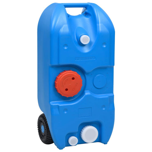 30133 vidaXL Wheeled Water Tank for Camping 40 L Blue