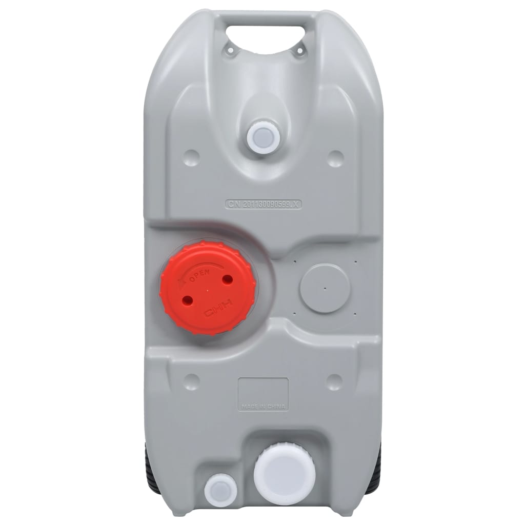 vidaXL Wheeled Water Tank for Camping 40 L Grey