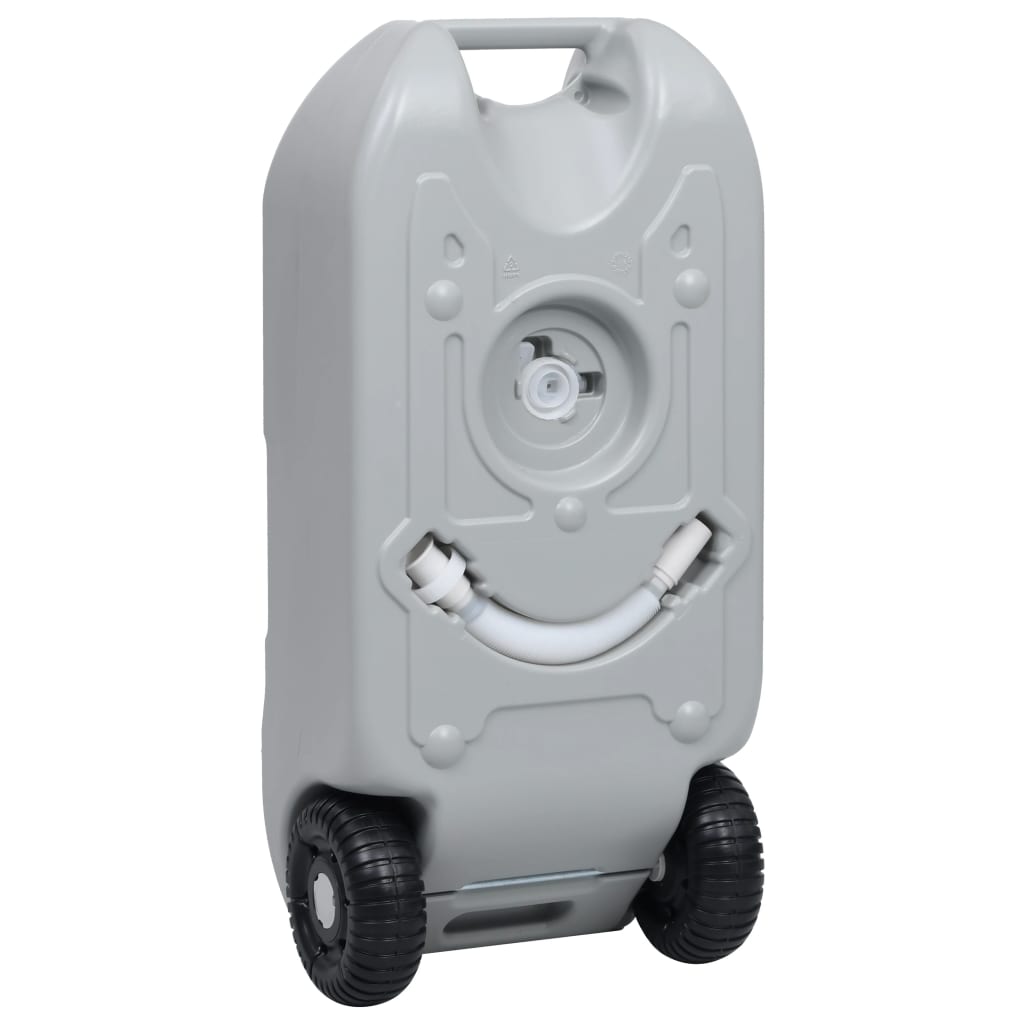 vidaXL Wheeled Water Tank for Camping 40 L Grey