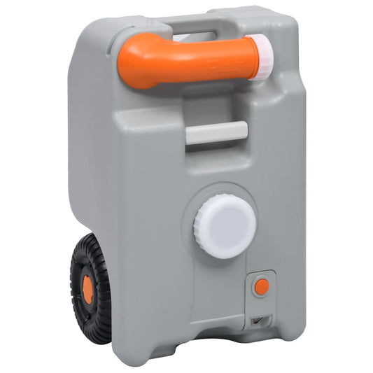 30135 vidaXL Wheeled Water Tank for Camping 25 L Grey
