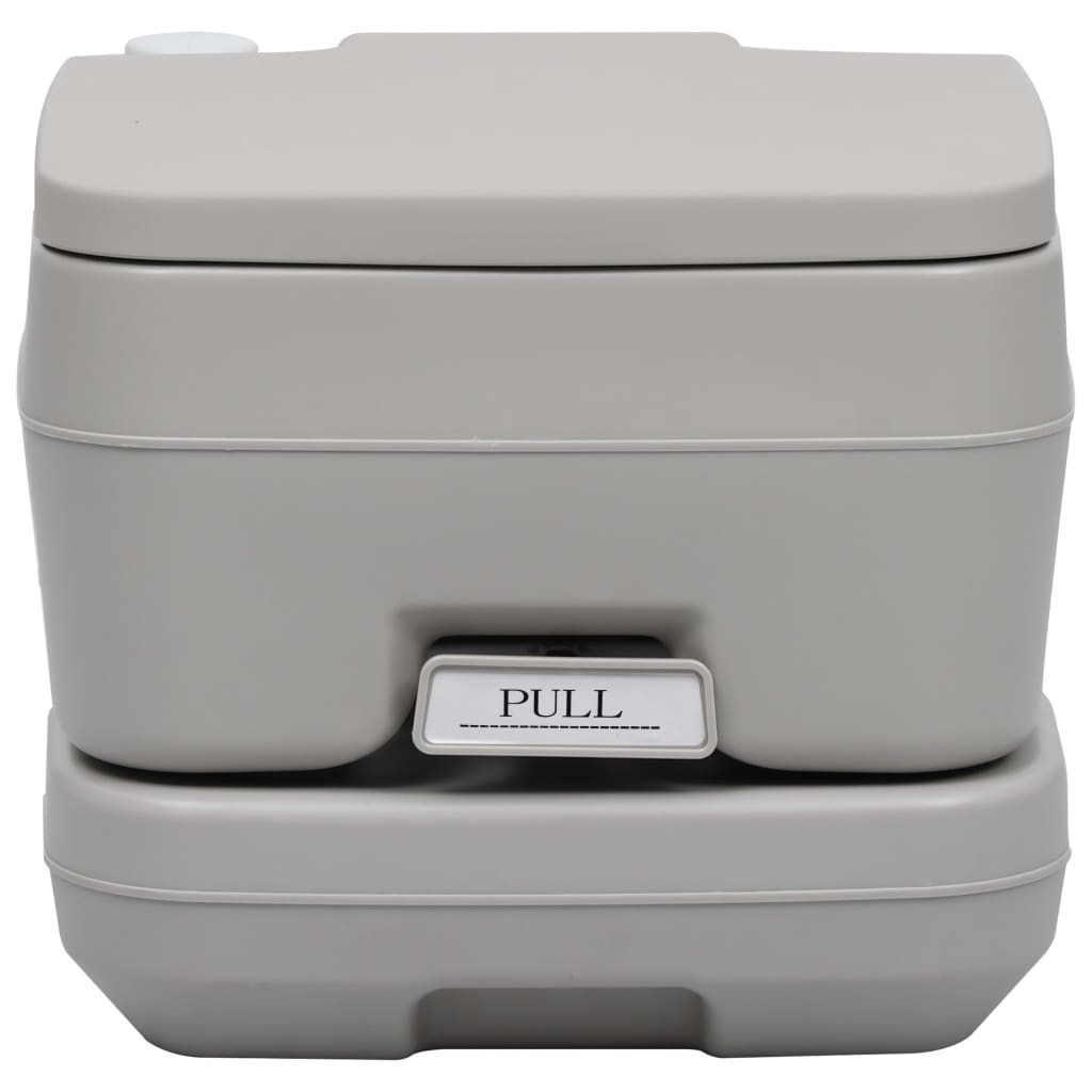 vidaXL Portable Camping Toilet Grey 10+10 L