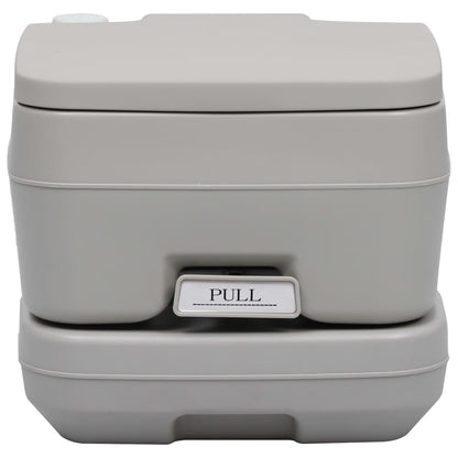 vidaXL Portable Camping Toilet Grey 10+10 L