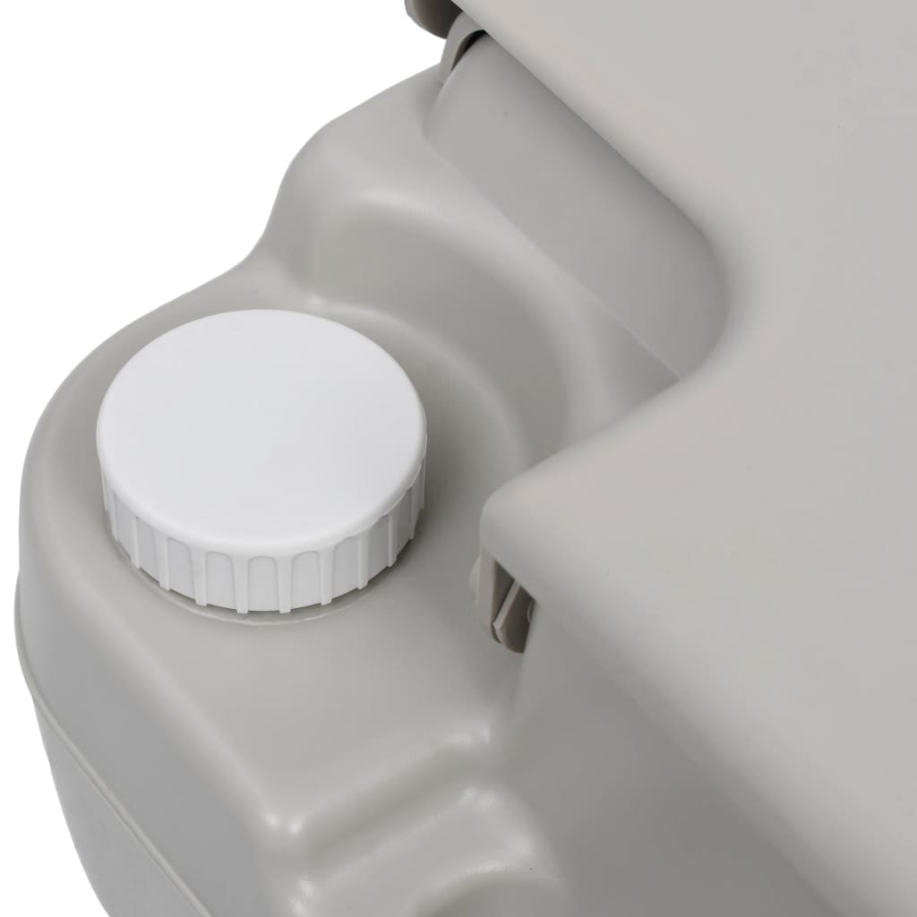 vidaXL Portable Camping Toilet Grey 10+10 L