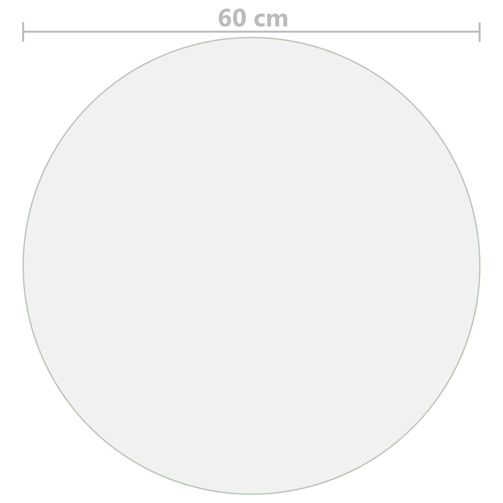 vidaXL Table Protector Matt Ø 60 cm 1.6 mm PVC