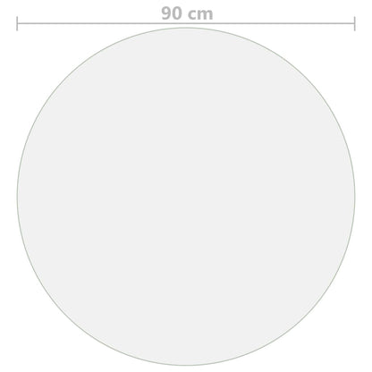 vidaXL Table Protector Matte Ø 90 cm 2 mm PVC