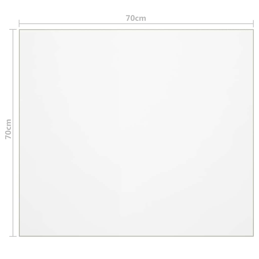 vidaXL Table Protector Transparent 70x70 cm 1.6 mm PVC