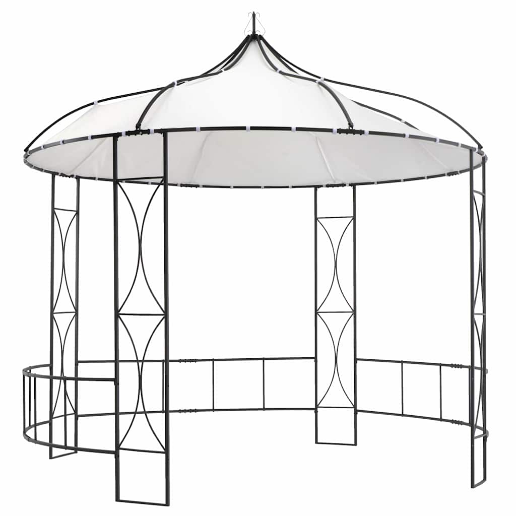 310030 vidaXL Gazebo 300x290 cm White Round