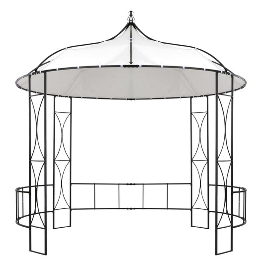 vidaXL Gazebo 300x290 cm White Round