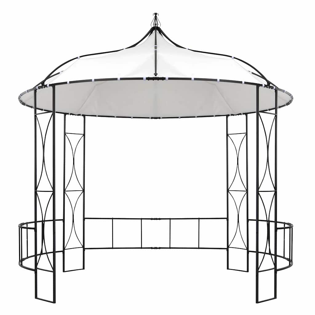 310030 vidaXL Gazebo 300x290 cm White Round