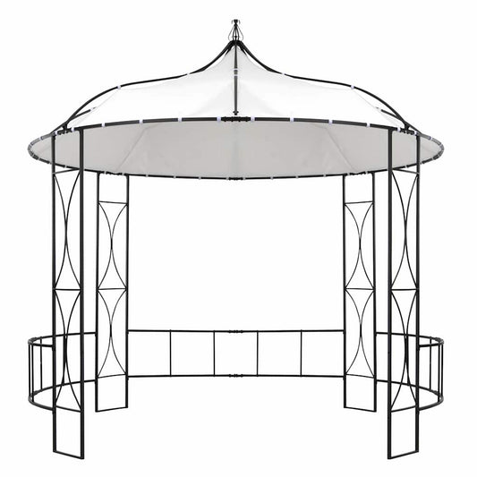 310030 vidaXL Gazebo 300x290 cm White Round