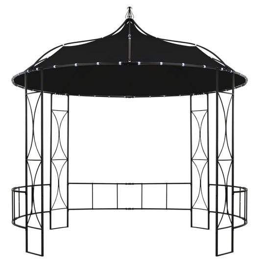 vidaXL Gazebo | Anthracite and Black | Powder-coated iron, Polyester | Large