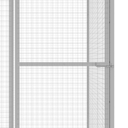 vidaXL Cat Cage 1.5x1.5x1.5 m Galvanised Steel
