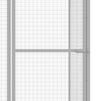 vidaXL Cat Cage 4.5x1.5x1.5 m Galvanised Steel