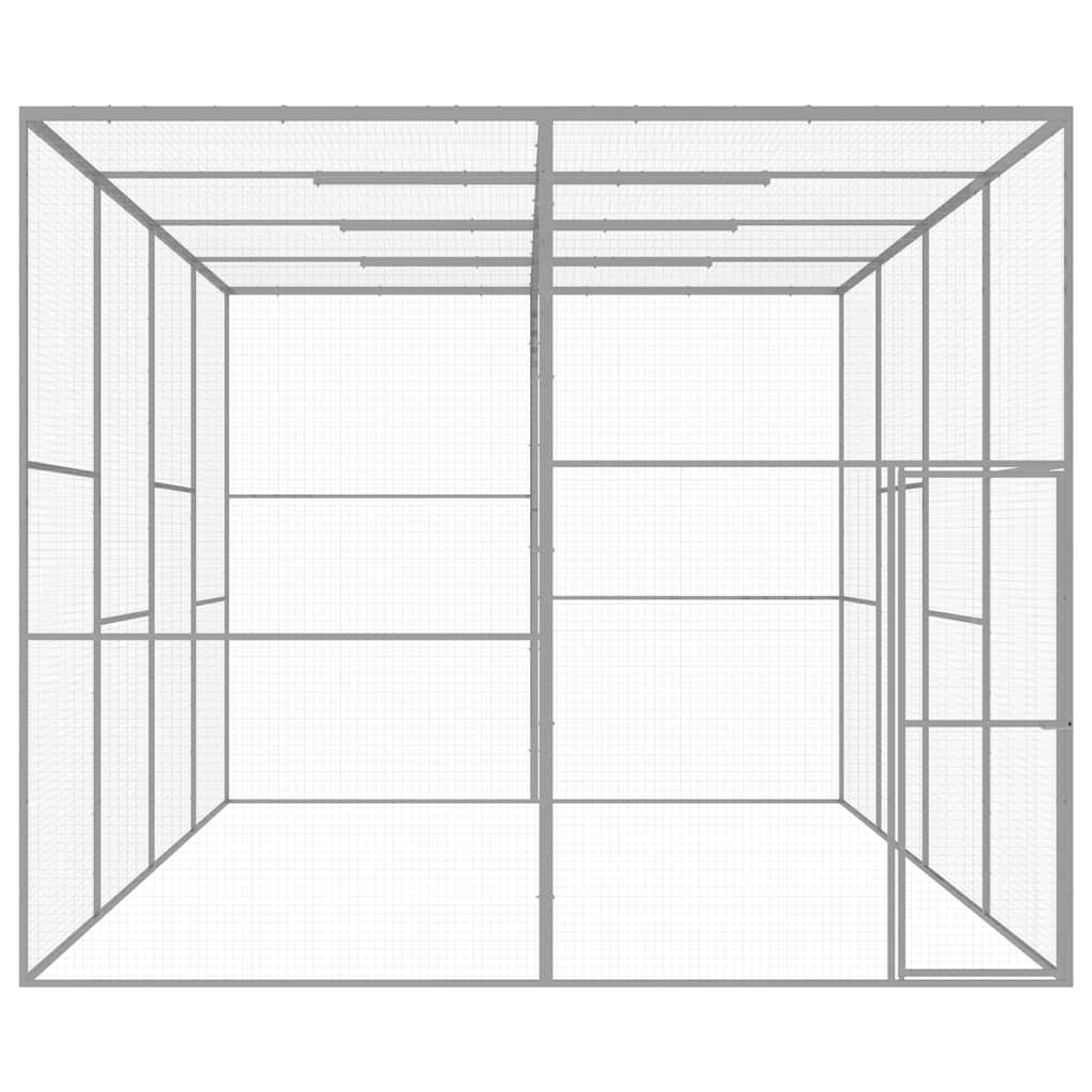vidaXL Cat Cage | Silver | Galvanised Steel | 6 x 3 x 2.5 m | Durable | Cages